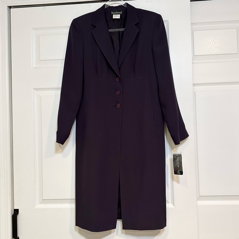 NWT WOMEN’S HARVE BENARD PURPLE LONG LINE BLAZER SIZE 10